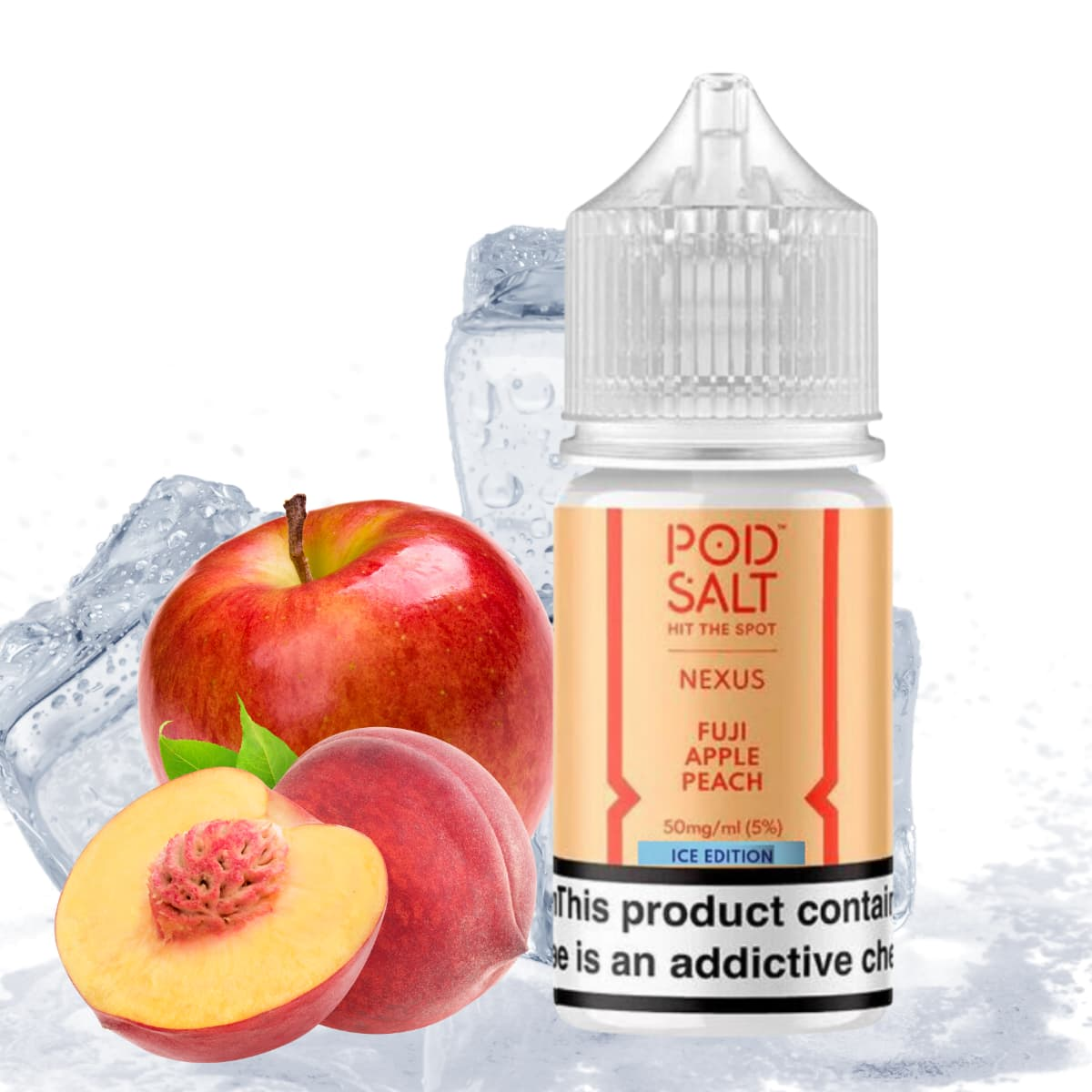 سالت نیکوتین پاد سالت سیب هلو یخ | POD SALT NEXUS FUJI APPLE PEACH ICE SALT JUICE